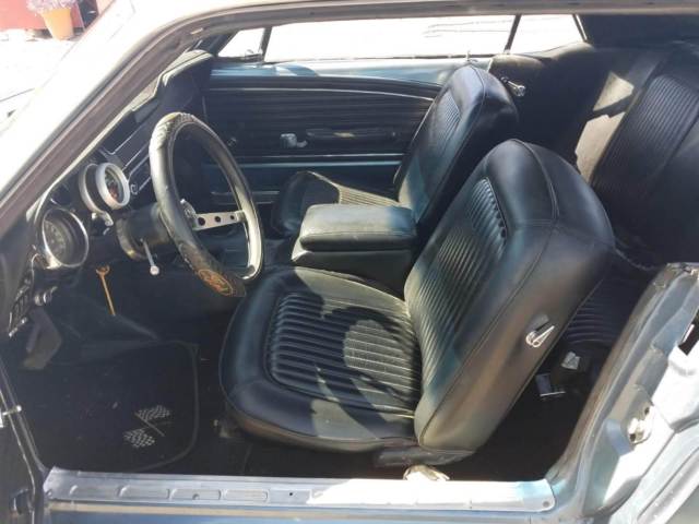 1968 Ice Blue w/black racing stripe Ford Mustang GT w/Shelby Body Kit