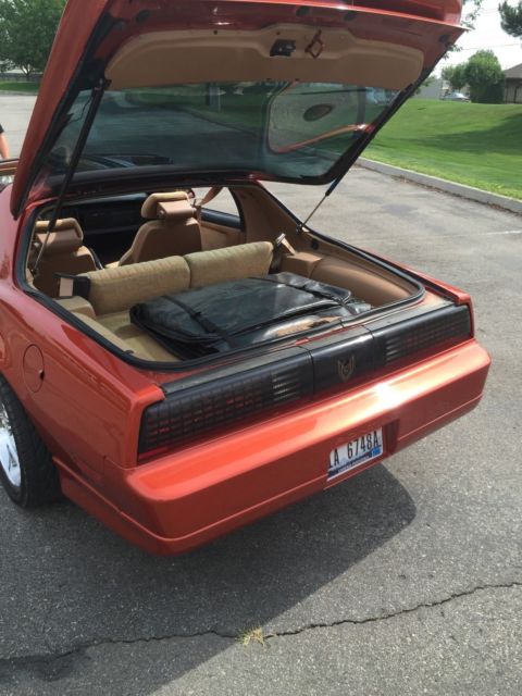 1989 Orange Pontiac Trans Am Coupe