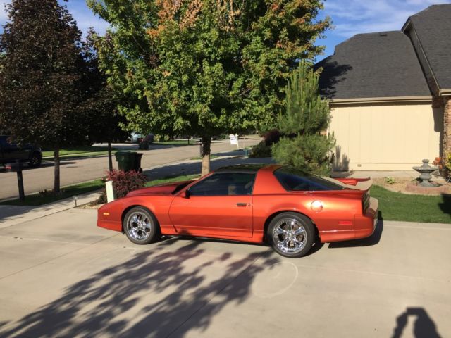 1989 Orange Pontiac Trans Am Coupe