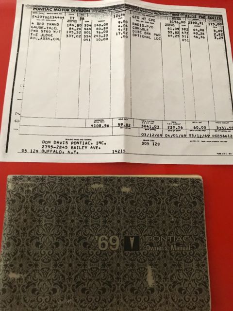 1969 Carousel Red Pontiac GTO Coupe