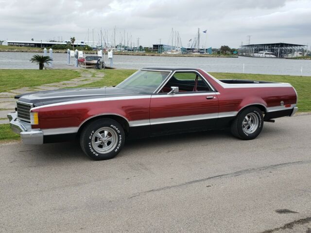 1979 Dark Red & Silver Ford Ranchero car truck