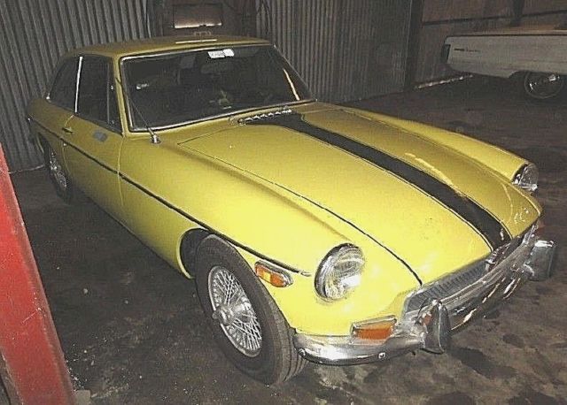 1973 Yellow w/ Black Stripes MG MGB Coupe
