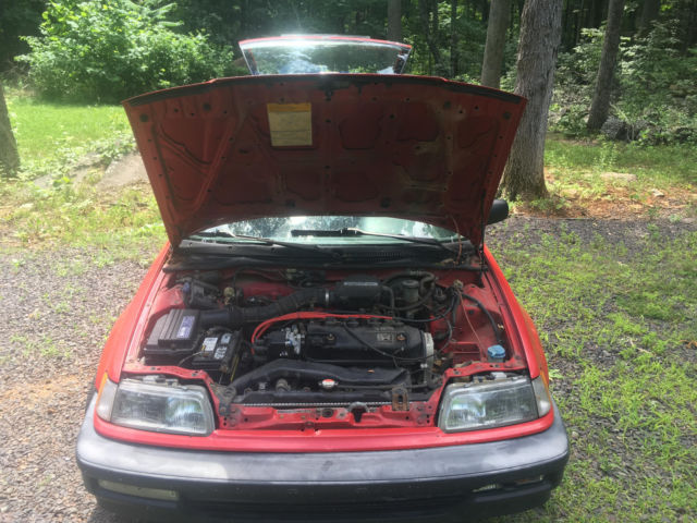 1991 Red Honda Civic Hatchback