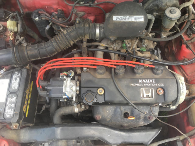 1991 Red Honda Civic Hatchback