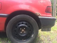 1991 Red Honda Civic Hatchback