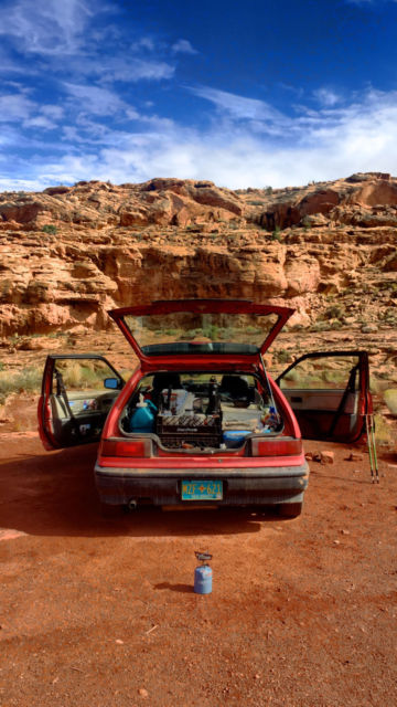 1991 Red Honda Civic Hatchback