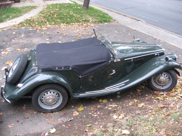 1955 Green MG T-Series Convertible