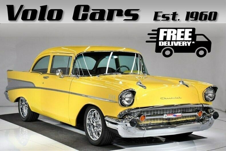 1957 Yellow Chevrolet Bel Air/150/210 Coupe