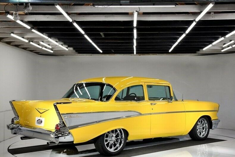 1957 Yellow Chevrolet Bel Air/150/210 Coupe
