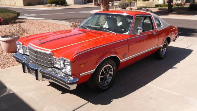 1977 Spitfire Orange Plymouth Volare Coupe