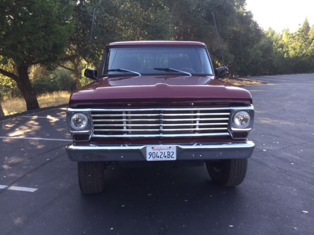 1967 Maroon Ford F-250