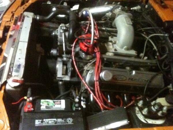 1987 Orange Ford Mustang Convertible