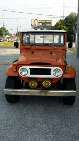 1977 Orange Toyota Land Cruiser Crew Cab Pickup