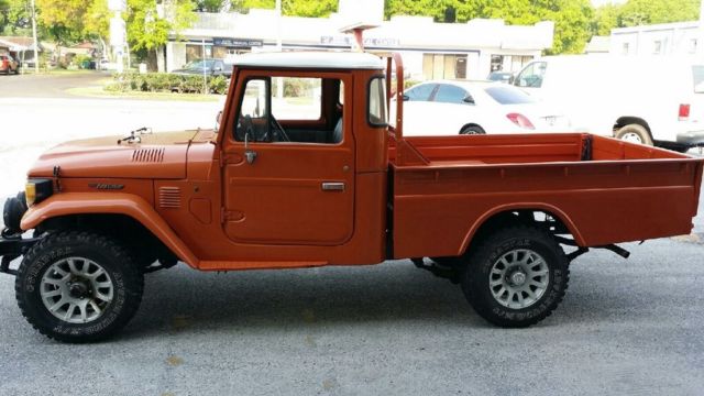 1977 Orange Toyota Land Cruiser Crew Cab Pickup