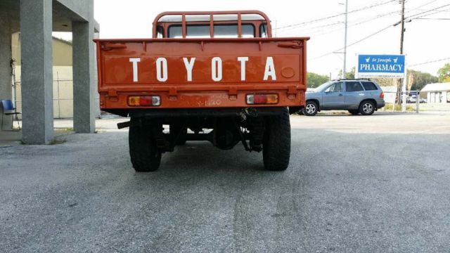 1977 Orange Toyota Land Cruiser Crew Cab Pickup