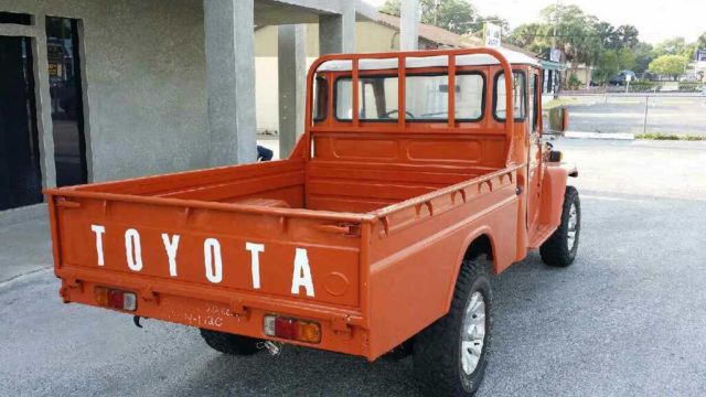 1977 Orange Toyota Land Cruiser Crew Cab Pickup