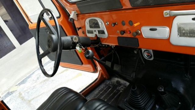 1977 Orange Toyota Land Cruiser Crew Cab Pickup