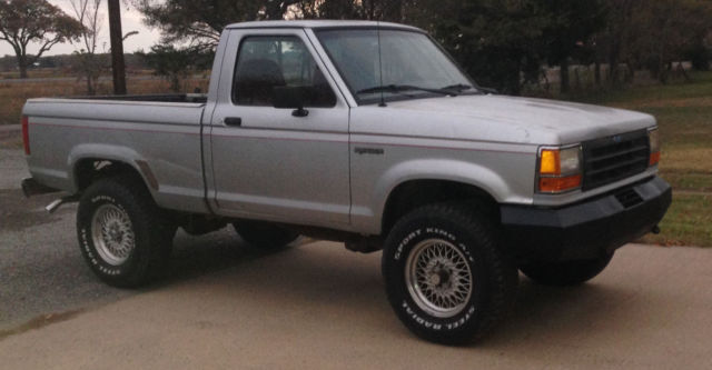 1990 Silver Ford Ranger Standard Cab Pickup