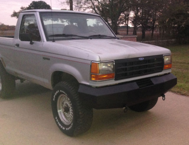 1990 Silver Ford Ranger Standard Cab Pickup