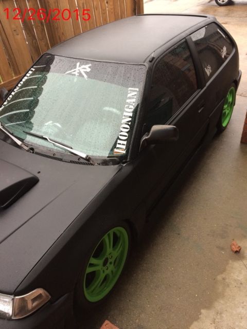 1990 Black Honda Civic Hatchback
