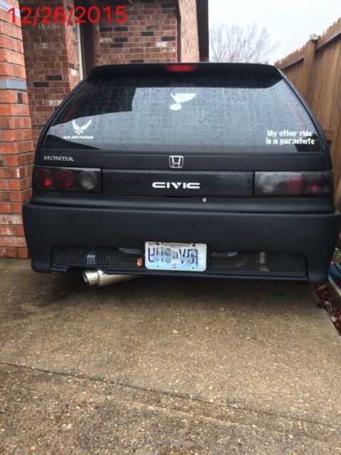 1990 Black Honda Civic Hatchback