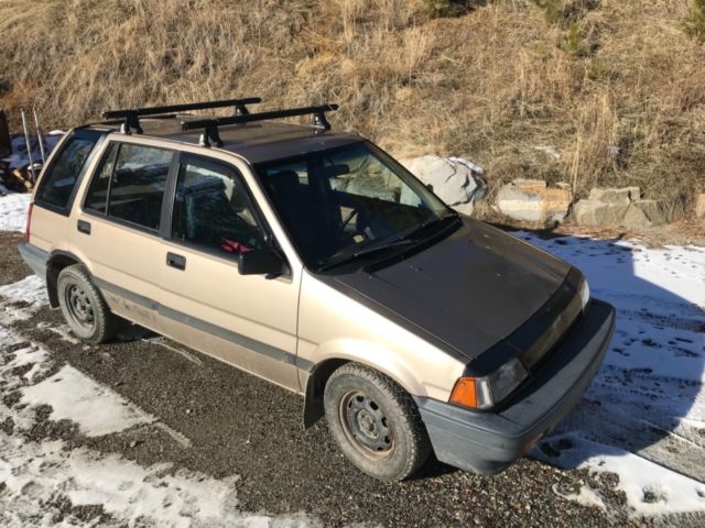 1987 Gold Honda Civic Wagon