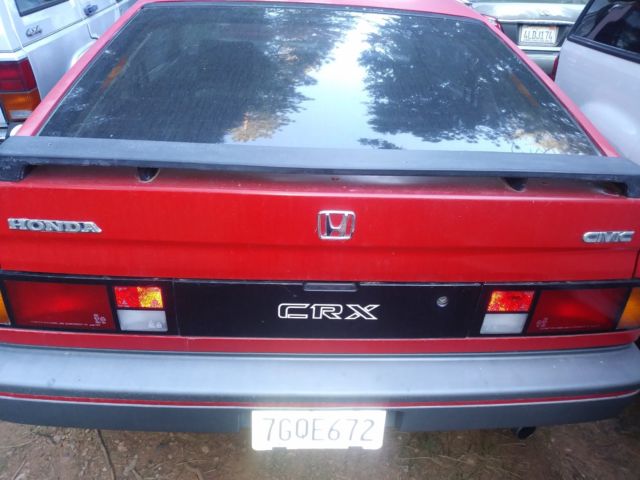 1985 red Honda CRX Coupe