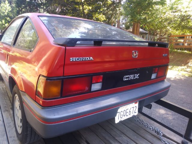 1985 red Honda CRX Coupe