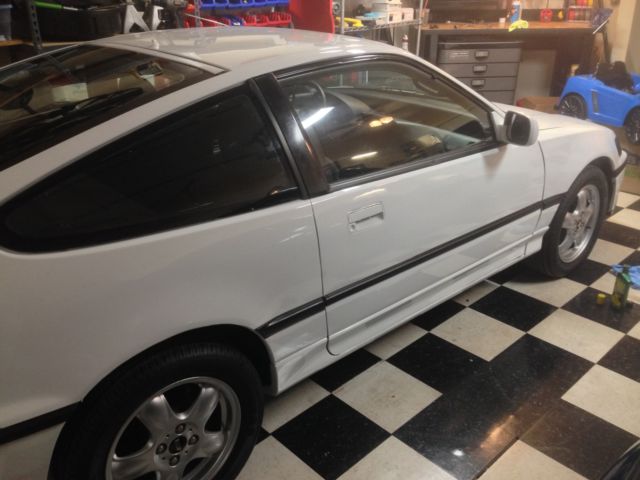 1990 White Honda CRX Hatchback