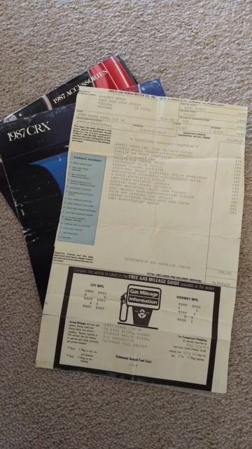 1987 Silver Honda CRX Coupe