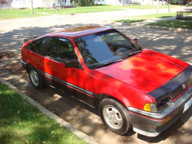 1985 red Honda CRX Coupe
