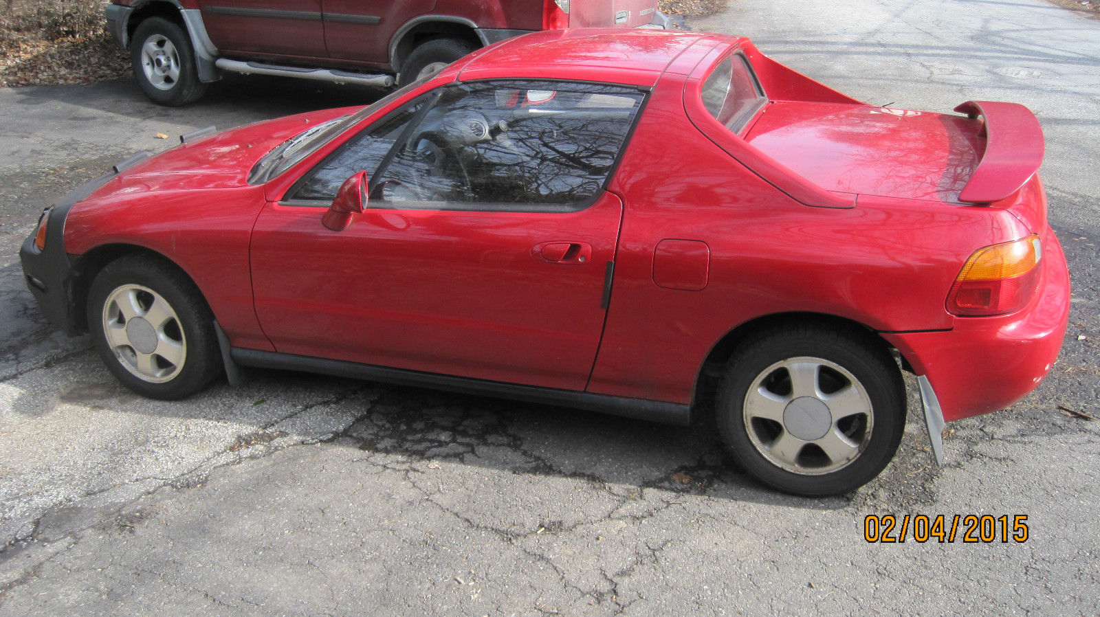 1993 Red Honda Del Sol Coupe