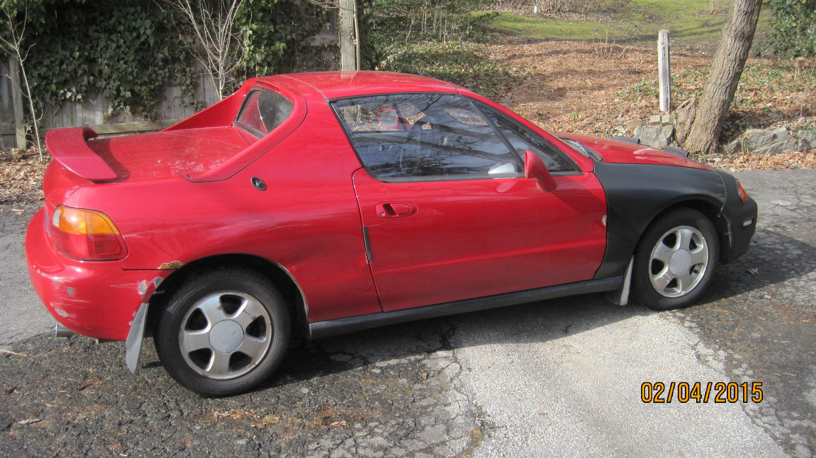 1993 Red Honda Del Sol Coupe