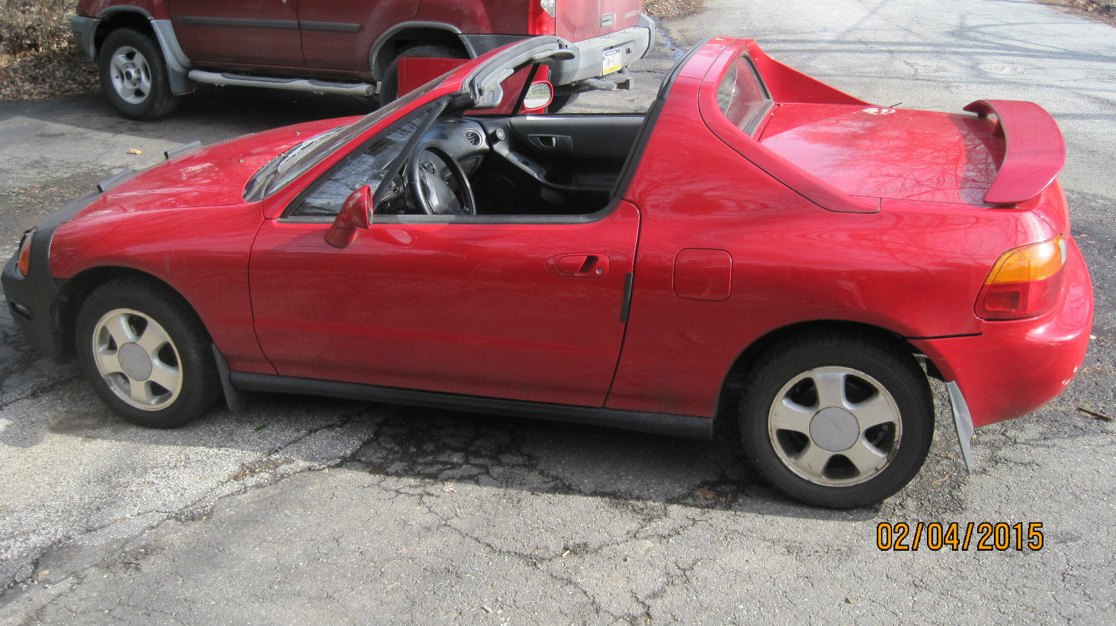 1993 Red Honda Del Sol Coupe
