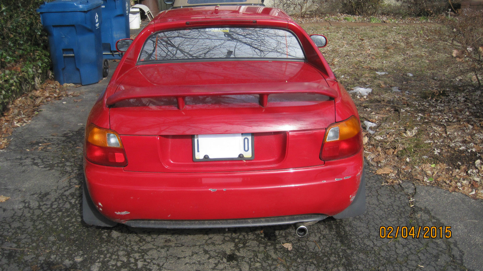 1993 Red Honda Del Sol Coupe
