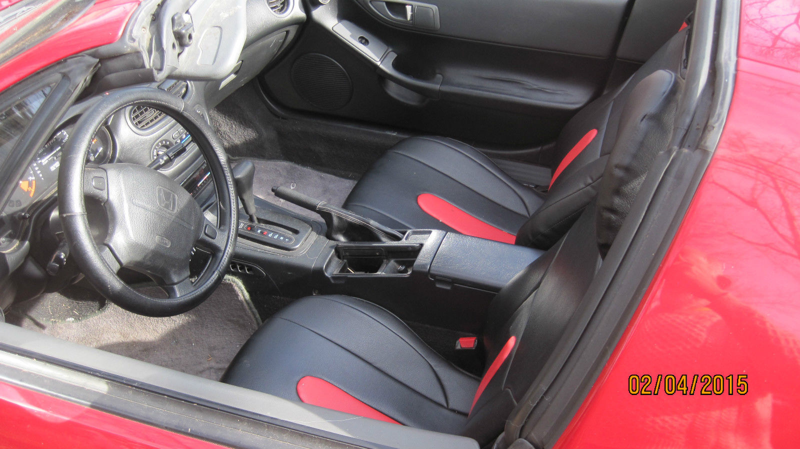 1993 Red Honda Del Sol Coupe