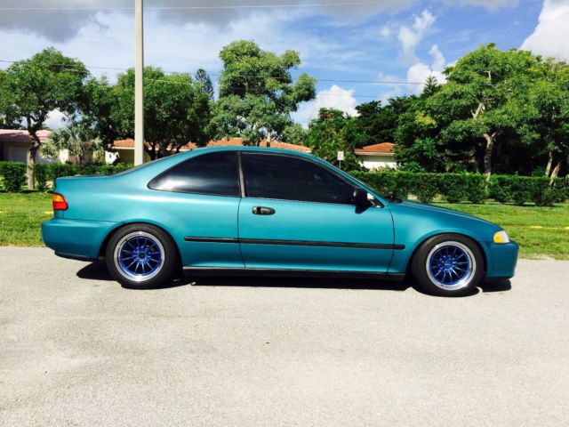 1993 Green Honda Civic Coupe