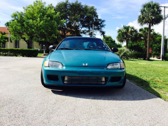 1993 Green Honda Civic Coupe