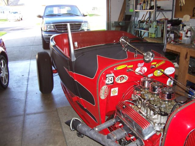 1929 Glossy Red/ Matte Black Ford Model A Convertible