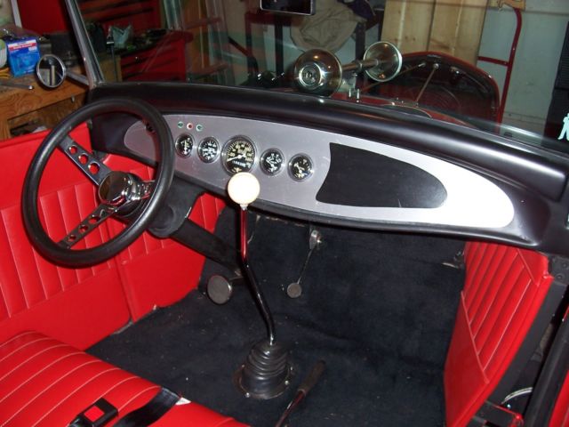 1929 Glossy Red/ Matte Black Ford Model A Convertible
