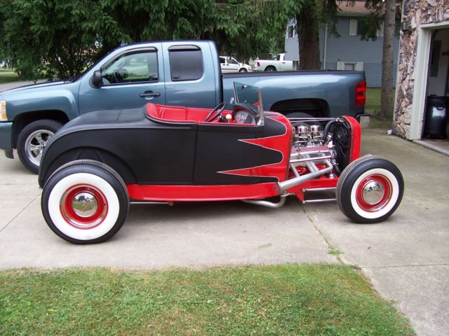 1929 Glossy Red/ Matte Black Ford Model A Convertible