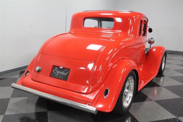 1933 Red Plymouth 5-Window Coupe