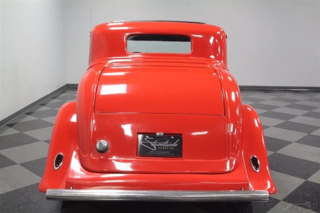1933 Red Plymouth 5-Window Coupe