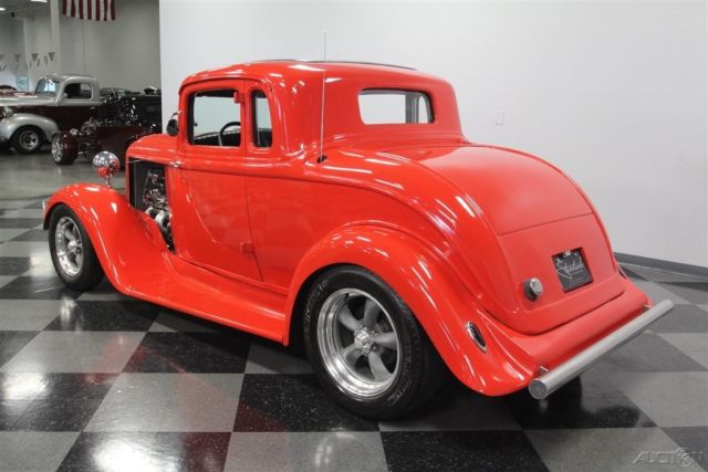 1933 Red Plymouth 5-Window Coupe