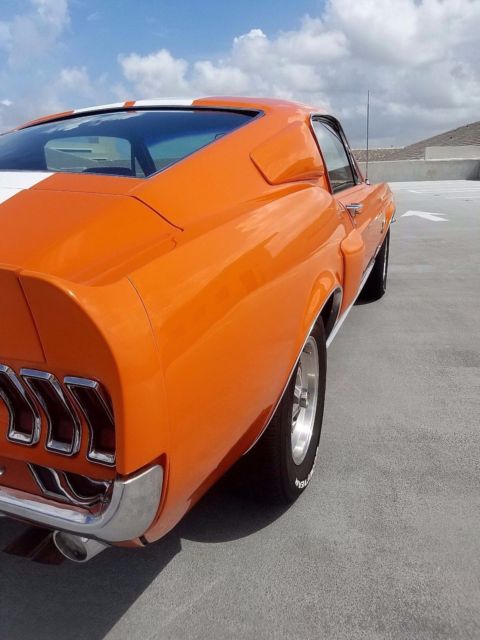 1968 Orange Ford Mustang Fastback