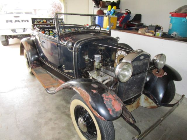 1931 Blue Ford Model A Convertible