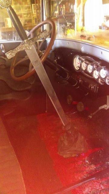 1928 Black n Silver Flames Ford Model A Coupe