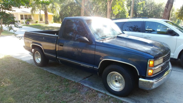 1993 Blue GMC Sierra 1500 Standard Cab Pickup