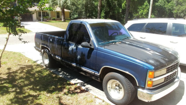 1993 Blue GMC Sierra 1500 Standard Cab Pickup