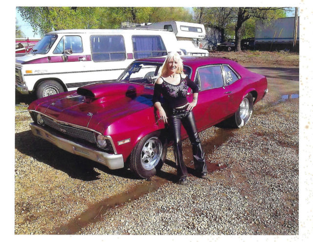 1971 2000 Red w/ Magenta ghost flames Chevrolet Nova